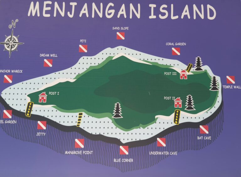 Menjangan Island diving map