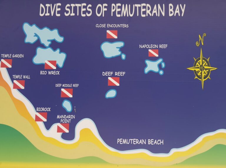 Pemuteran diving map